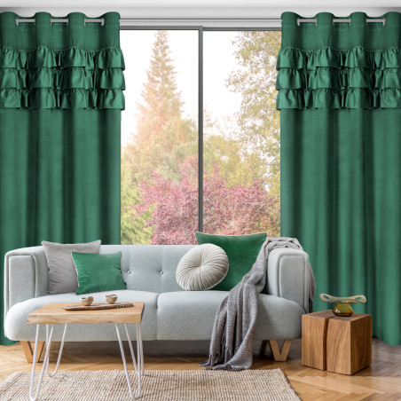 ZASŁONA GOTOWA SAMI 140 X 250 CM CIEMNOZIELONY - 9