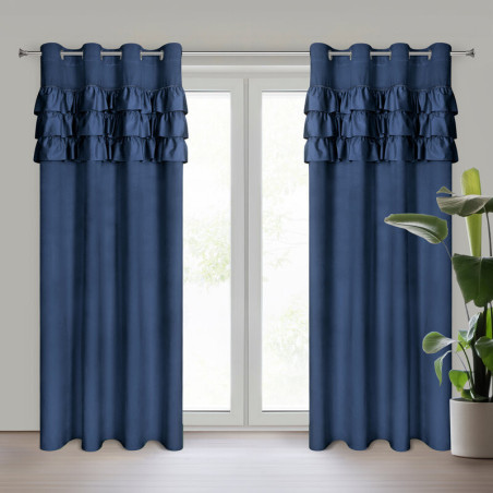 ZASŁONA GOTOWA SAMI 140 X 250 CM GRANATOWY - 11