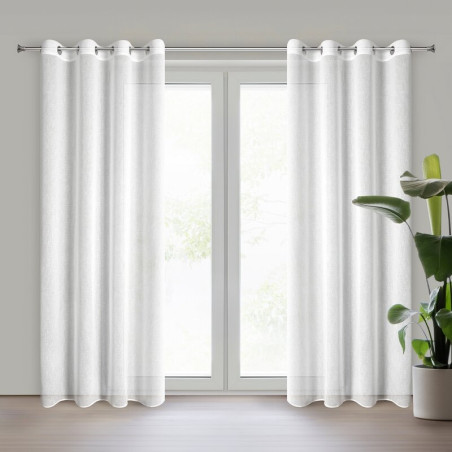 ZASŁONA GOTOWA VESTA 140 X 250 CM BIAŁY - 1