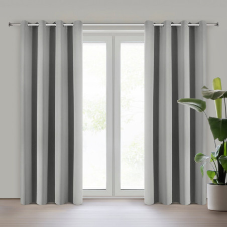 ZASŁONA GOTOWA NERISA 140 X 250 CM SREBRNY - 1