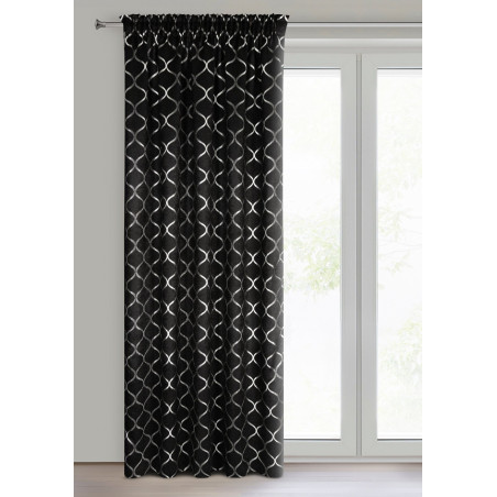 ZASŁONA GOTOWA MILI NA TAŚMIE 140 X 270 CM CZARNY - 2