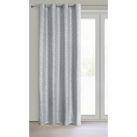 ZASŁONA GOTOWA SEMI 140 X 250 CM SREBRNY - 2