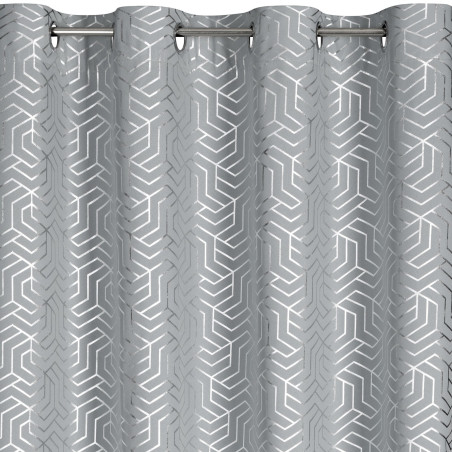 ZASŁONA GOTOWA SEMI 140 X 250 CM SREBRNY - 4