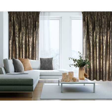 ZASŁONA GOTOWA EMILA NA TAŚMIE 140 X 270 CM CZARNY - 2
