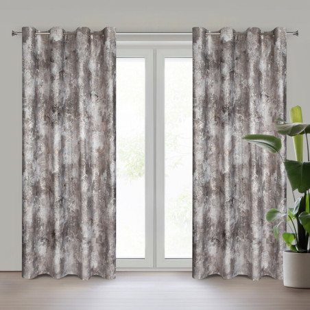 ZASŁONA GOTOWA ESTER 140 X 250 CM STALOWY - 1