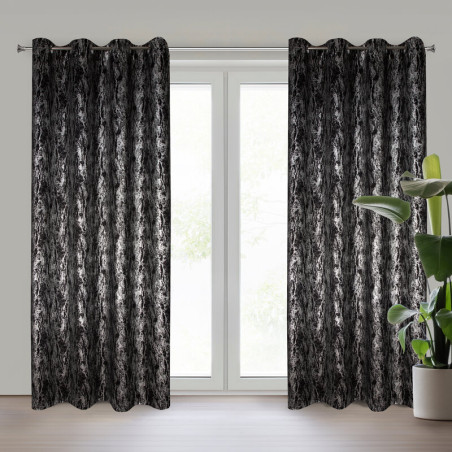 ZASŁONA GOTOWA ELISE 140 X 250 CM CZARNY - 10