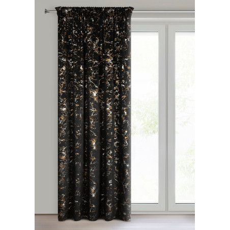 ZASŁONA GOTOWA DORI NA TAŚMIE 140 X 270 CM CZARNY - 2