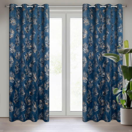 ZASŁONA GOTOWA GLORIA2 140 X 250 CM GRANATOWY - 12