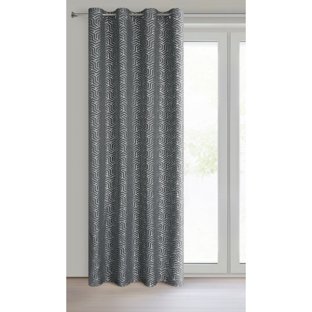 ZASŁONA GOTOWA SEMI 140 X 250 CM STALOWY - 2
