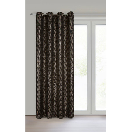 ZASŁONA GOTOWA SEMI 140 X 250 CM CZARNY - 3
