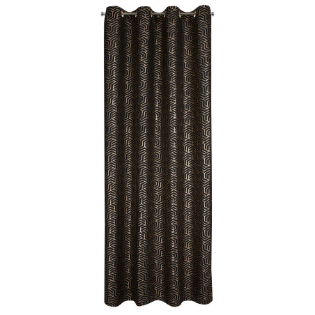 ZASŁONA GOTOWA SEMI 140 X 250 CM CZARNY - 4