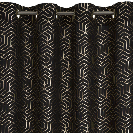 ZASŁONA GOTOWA SEMI 140 X 250 CM CZARNY - 5