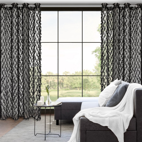 ZASŁONA GOTOWA VICTORIA 140 X 250 CM CZARNY - 9