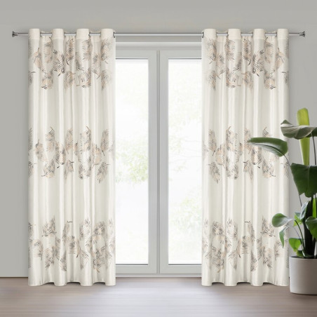 ZASŁONA GOTOWA IDALIA 140 X 250 CM KREMOWY - 1