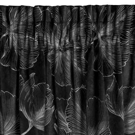 ZASŁONA GOTOWA STELLA NA TAŚMIE 140 X 300 CM CZARNY - 5