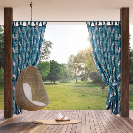 ZASŁONA GOTOWA GARDEN 9 NA SZELKACH 155 X 240 CM TURKUSOWY - 1