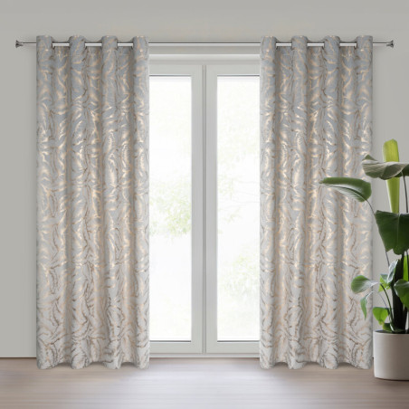 ZASŁONA GOTOWA MILENA 140 X 250 CM SREBRNY - 11