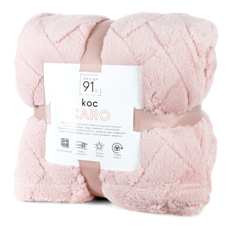KOC D91 CARO 70 X 160 CM PUDROWY RÓŻ - 3