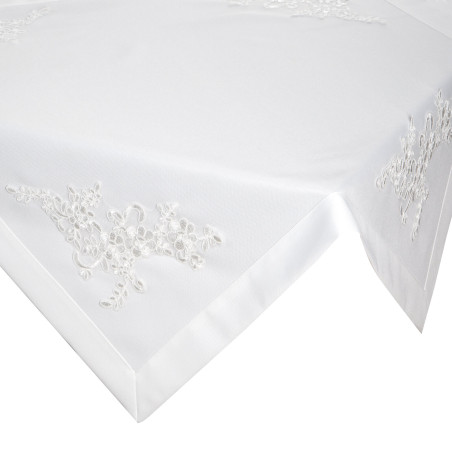 OBRUS BARI 85 X 85 CM BIAŁY - 3