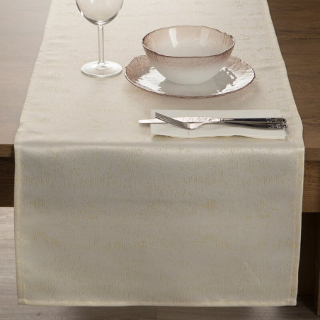 OBRUS SPARKLE 40 X 140 CM KREMOWY - 1