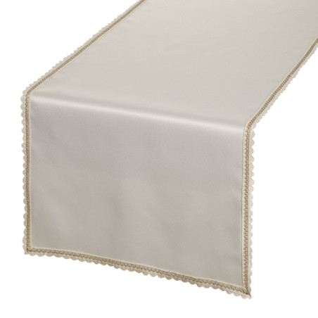 OBRUS LACE 40 X 180 CM KREMOWY - 2