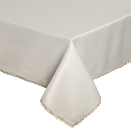 OBRUS LACE 140 X 220 CM KREMOWY - 2