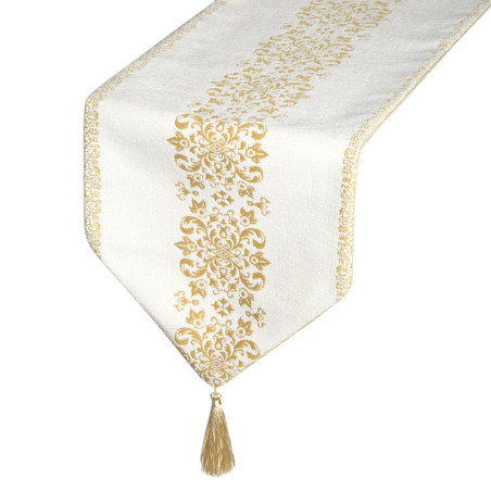 OBRUS MAJORKA 30 X 120 CM BIAŁY - 2