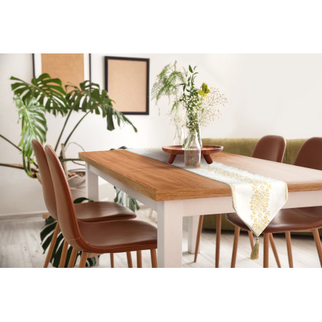 OBRUS MAJORKA 30 X 180 CM BIAŁY - 5