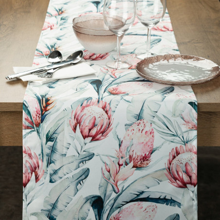OBRUS GARDEN 40 X 180 CM BIAŁY - 8