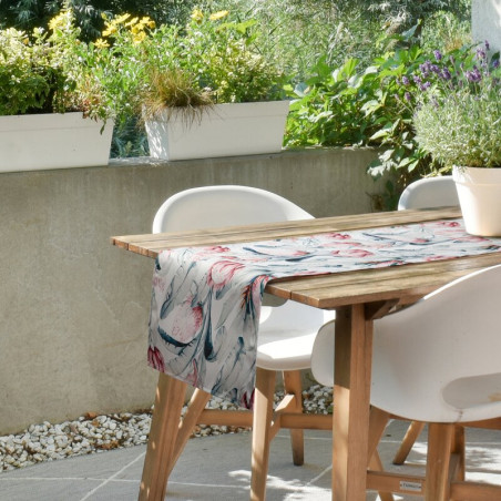 OBRUS GARDEN 40 X 180 CM BIAŁY - 9
