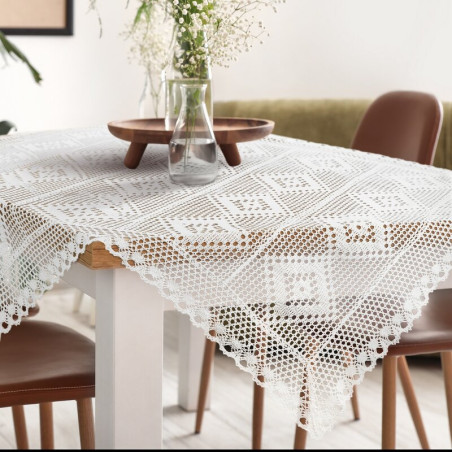 OBRUS OLIVIA 85 X 85 CM BIAŁY - 1