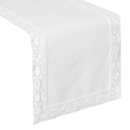 OBRUS SUSAN 40 X 140 CM BIAŁY - 2