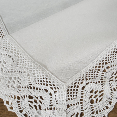 OBRUS SUSAN 140 X 220 CM BIAŁY - 4
