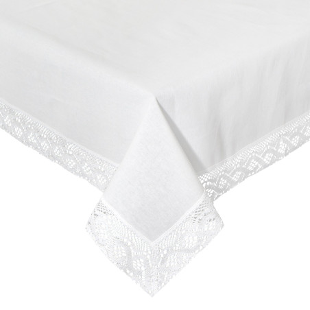 OBRUS SUSAN 140 X 260 CM BIAŁY - 2