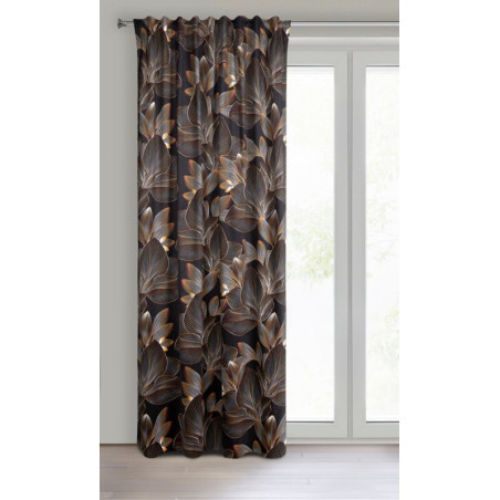 Zasłona Gotowa Larisa Na Taśmie 140x270cm Czarny - 3