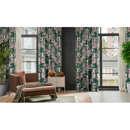 Zasłona Gotowa Palmera Na Taśmie 140x270cm Zielony - 16