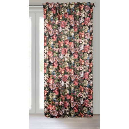 Zasłona Gotowa Peonia Na Taśmie 140x270cm Bordowy - 3