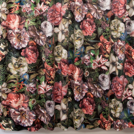 Zasłona Gotowa Peonia Na Taśmie 140x270cm Bordowy - 8