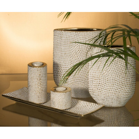 Wazon Dekoracyjny Verda 17X8X24Cm Biały - 3
