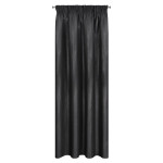 Zasłona Aggie 140x270cm - Czarna - Taśma - 4 Zasłona Aggie 140x270cm - Czarna - Taśma - 4