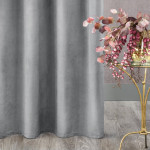 Zasłona Welwetowa Rosa 135x250cm - Srebrny - Przelotki - 10 Zasłona Welwetowa Rosa 135x250cm - Srebrny - Przelotki - 10