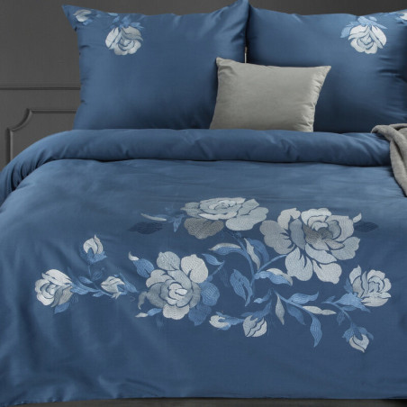 Komplet Pościeli Haft3 160x200cm, 2 szt. 70x80cm Granatowy - 1