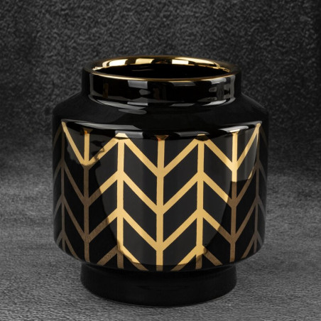 Wazon Dekoracyjny Emera 15X16Cm - Czarny - 2