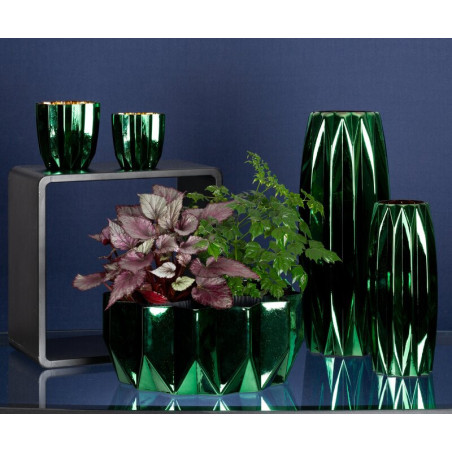Szklany Wazon Dekoracyjny Negro 17X45Cm Zielony - 2
