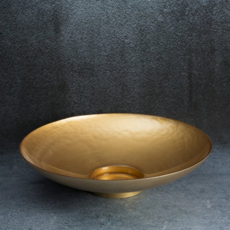 Szklana Misa Dekoracyjna Kala 35X9Cm Złoty - 3
