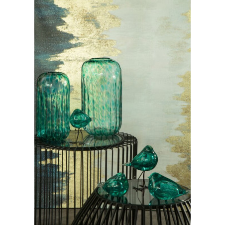 Szklany Wazon Dekoracyjny Galina2 19X34Cm Turkusowy - 3