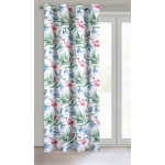 Dekoracyjna Zasłona Janete 140x250cm - Biały/Czerwony - Przelotki - 2 Dekoracyjna Zasłona Janete 140x250cm - Biały/Czerwony - Przelotki - 2
